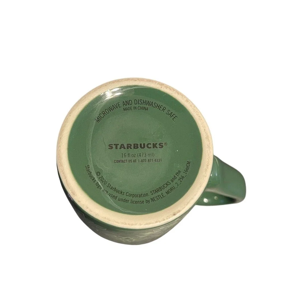 Starbucks Holiday Mug Green Siren Christmas Tree 16 oz Cup 2020